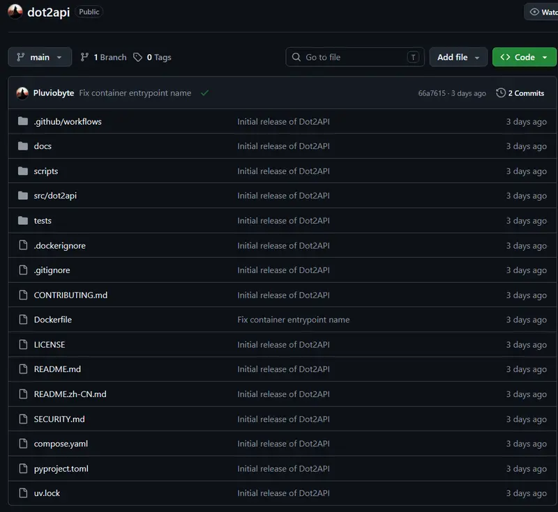Dot2API