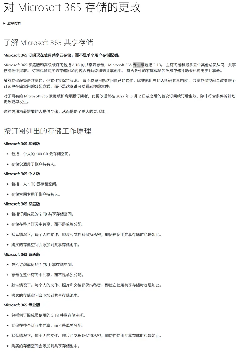 M365家庭版重大调整：Copilot权益可全家共享，但OneDrive缩减为2TB共享池