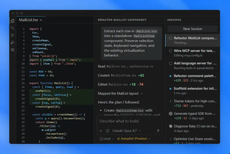VS Code 1.142 正式发布:新增AI代理并排看板画布,支持跨工作树迁移聊天上下文