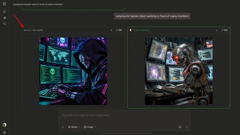 OpenAI Arena 测试代号 Aurora 图像模型，疑似 GPT-Image-3，红 / 绿 / 蓝三个 alpha 版本短暂现身 API