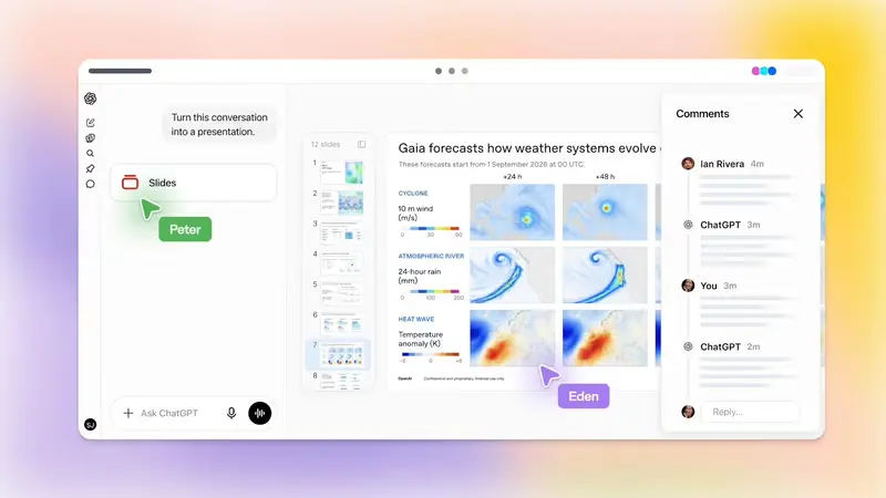 OpenAI 上线 ChatGPT Slides:支持多端协作与格式导出的 AI 幻灯片工具