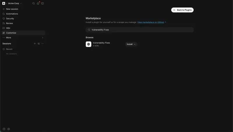 Vulnerability fix